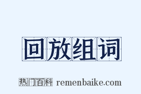 回放组词是什么意思的图片